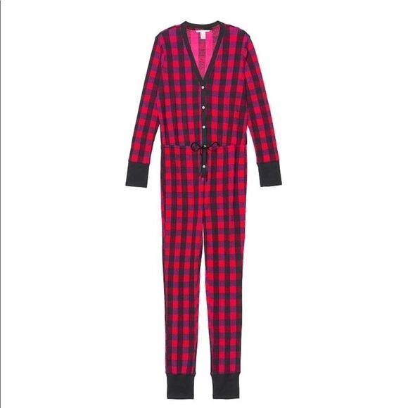 VICTORIA'S SECRET Buffalo Plaid Thermal Onesie